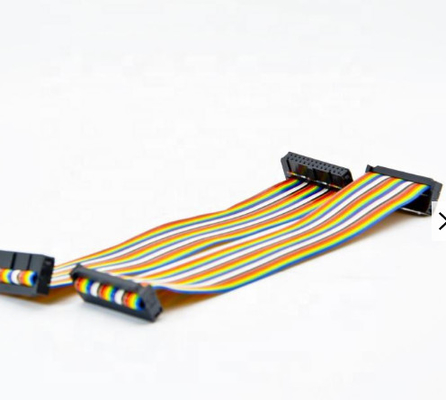 FPC Żeński elastyczny kabel PCB Rainbow Color 2.0 2,54 mm 60-pinowa płaska wstążka