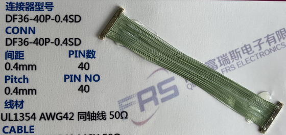 Micro Coax Awg40 30-pinowy do 40-pinowego kabla LVDS Podwójny przewód ekranowany