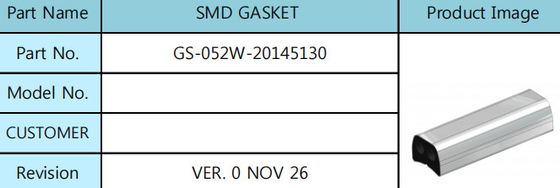Uszczelka silikonowa Au Plating Smt Emi 20mm Uszczelka ekranująca