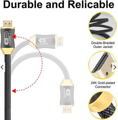 4k 120hz Hdmi 2.1 Ultra szybki kabel Hdmi 30AWG Wire