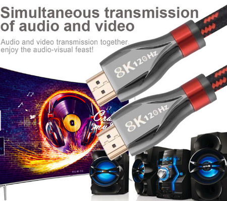 Kabel 3D 2160p 4k Uhd Hdmi 3840p 8k męski na męski LJ 2k